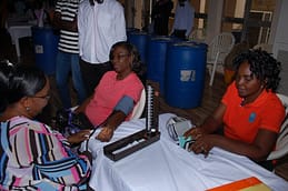 Medical check section during the funfair