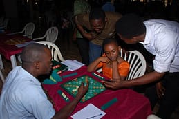 Different generations, same game as participants tried out their skills in scrabble