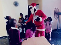 Father Christmas in the home during 2017 yuletide