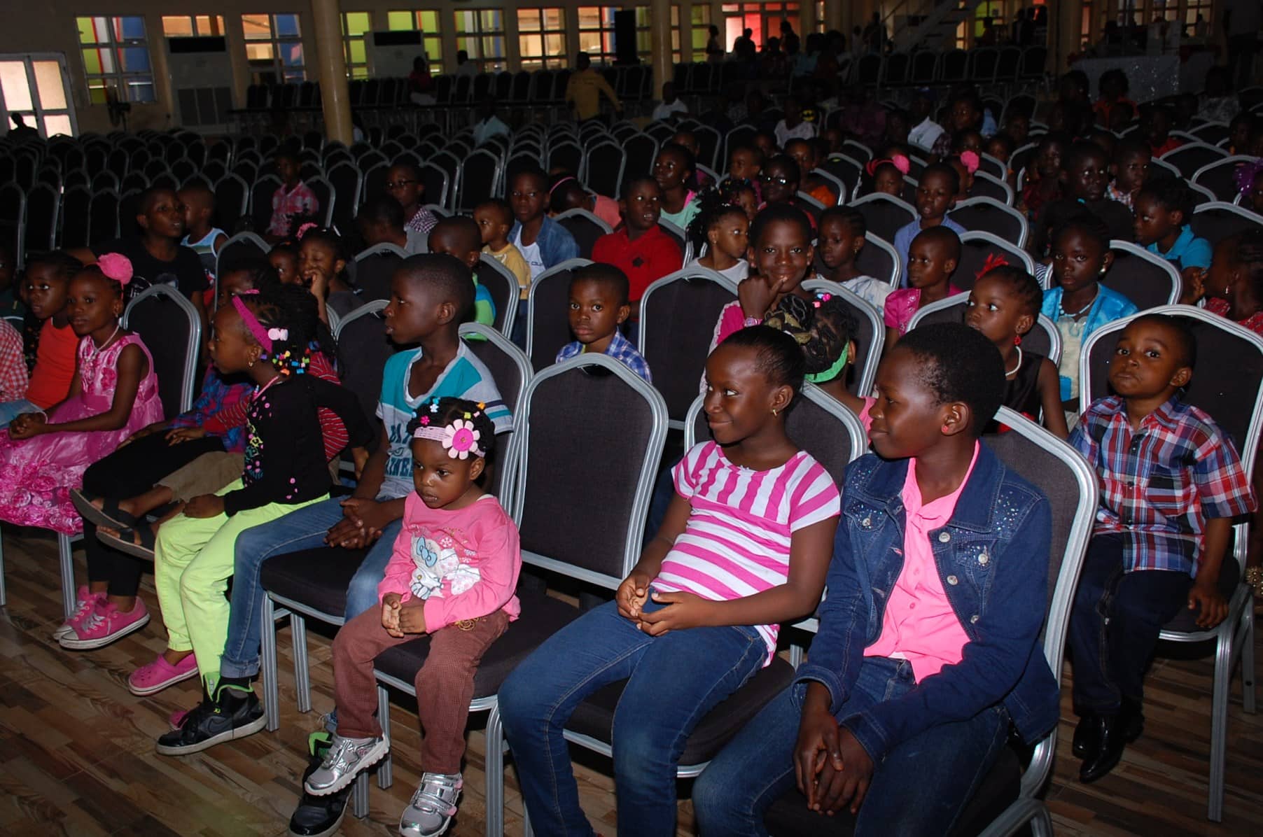 Cross-section of children participants at the funfair