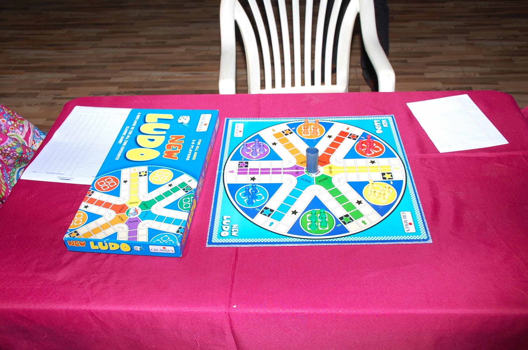 Ludo and other board games were also available for enjoyment